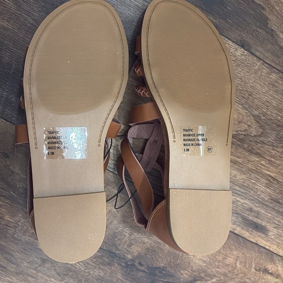 Pop Womens Traffic Ankle Strap Flat Sandals - Picture 8 of 12